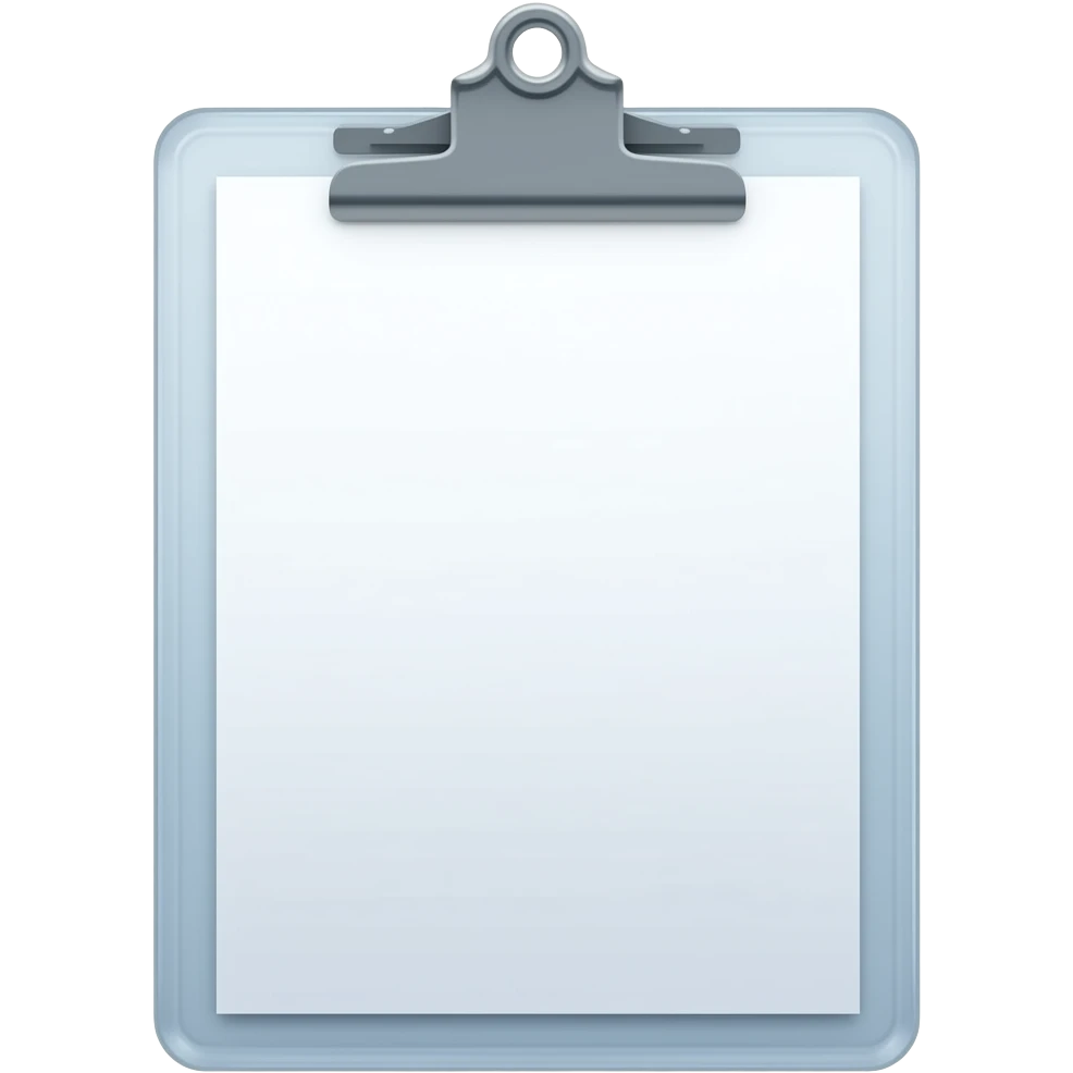 plastic transparent clipboard emoji
