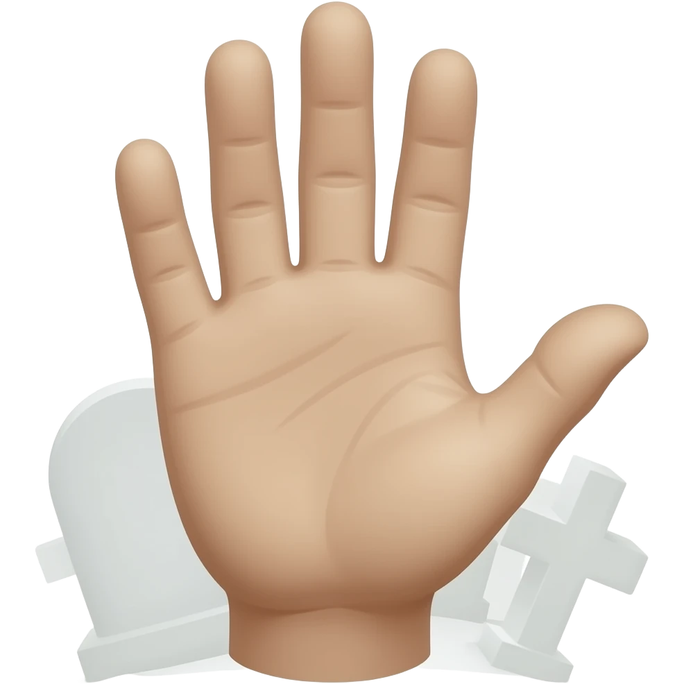 hand graveyard emoji