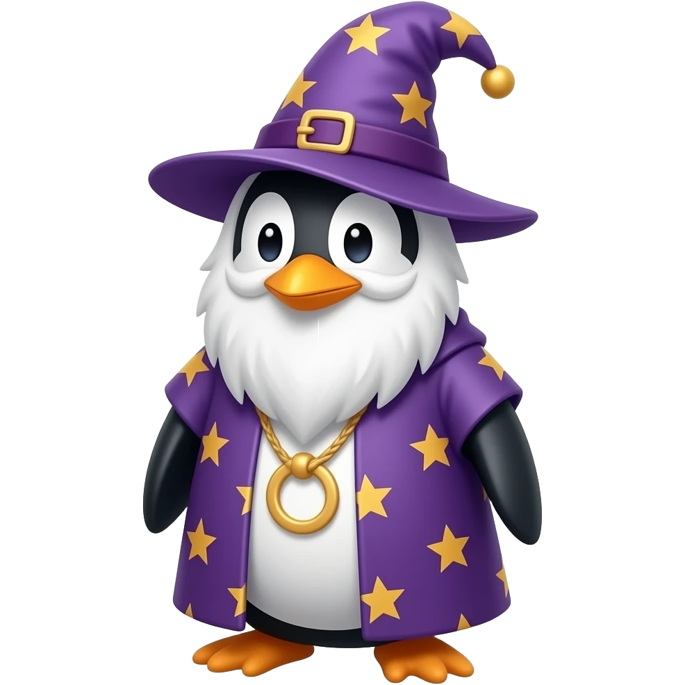 Penguin Wizard emoji