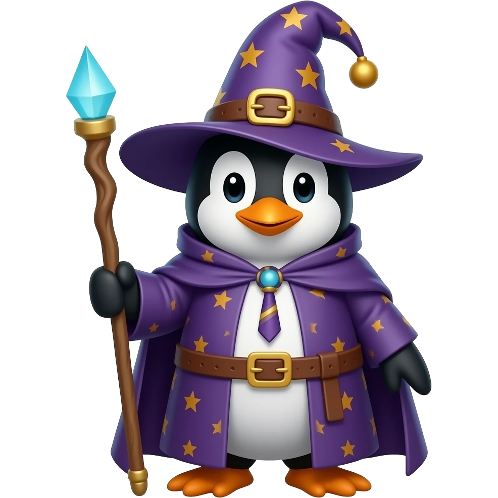 Penguin Wizard emoji