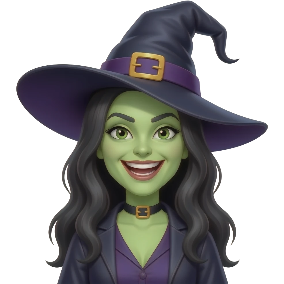 evil witch laughing emoji
