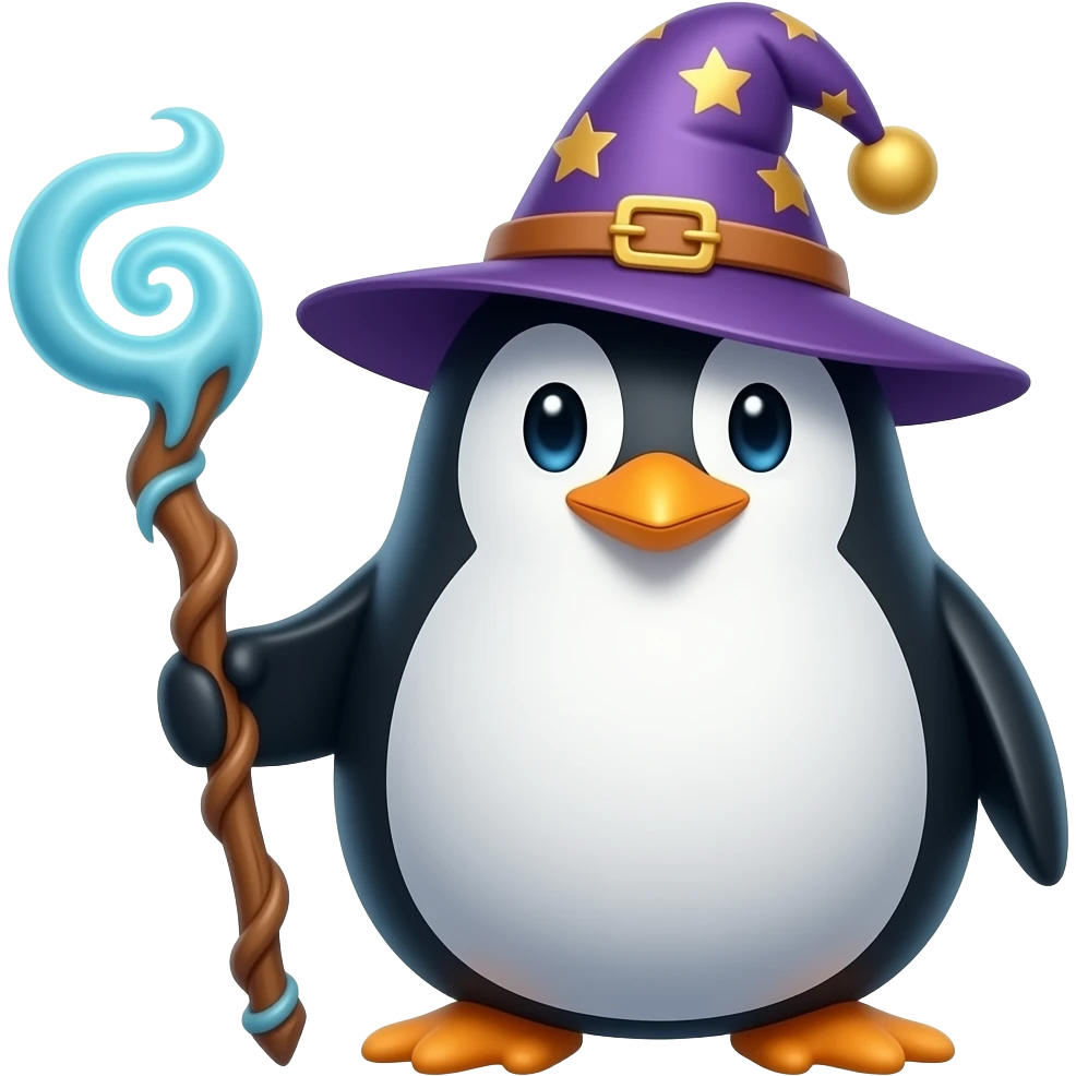 Penguin Wizard emoji