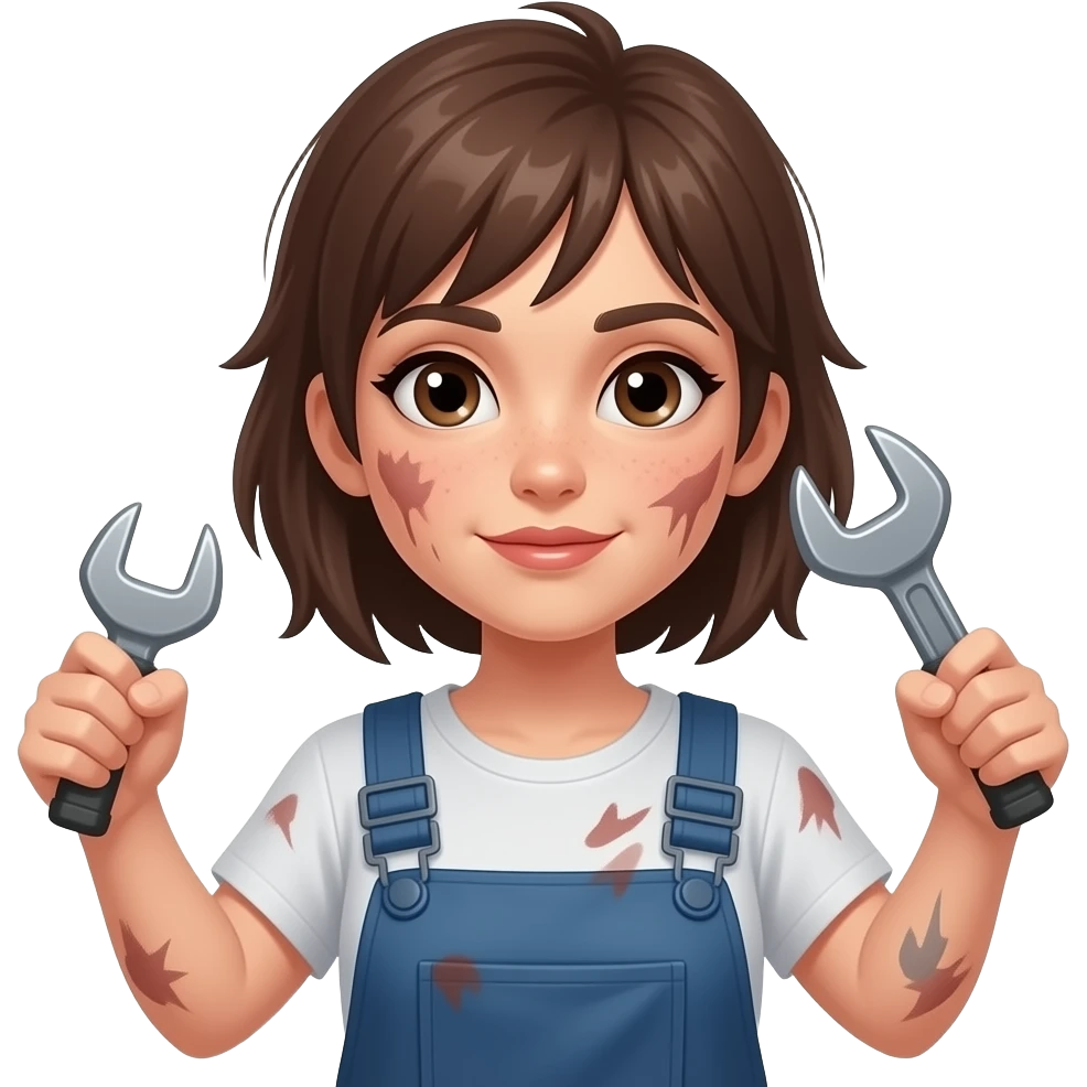 DIRTY GIRL BECAUSE SHE WORKS AS A MECHANIC emoji