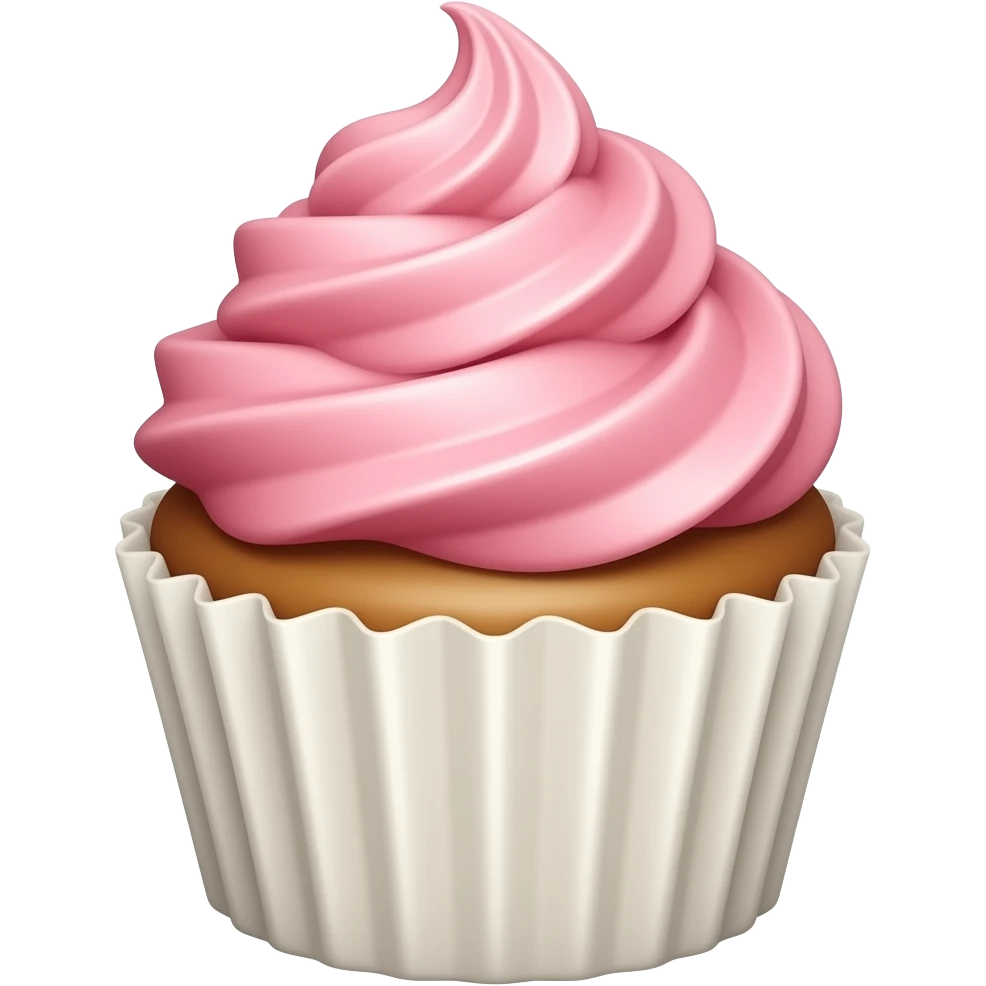 Cupcake with pink icing emoji