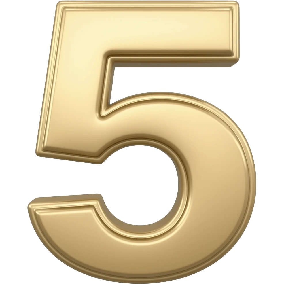 number 5 emoji