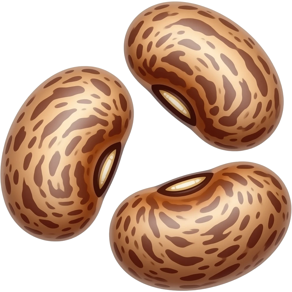 three Pinto Beans emoji