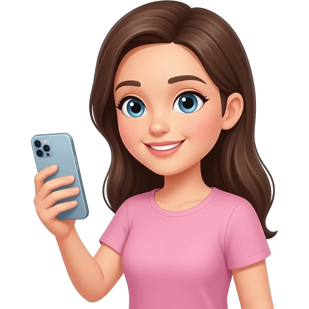 un amujer con celular y que este realizando una compra en linea emoji