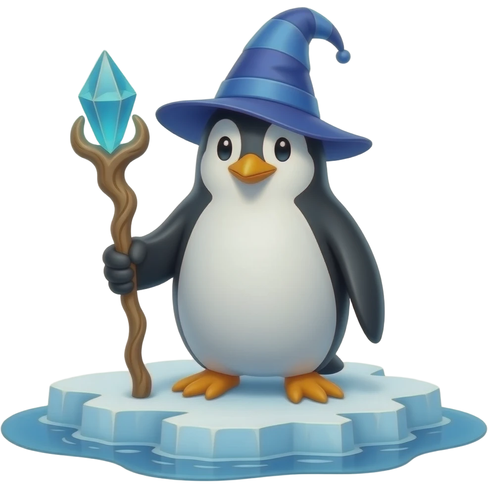 Penguin Wizard emoji
