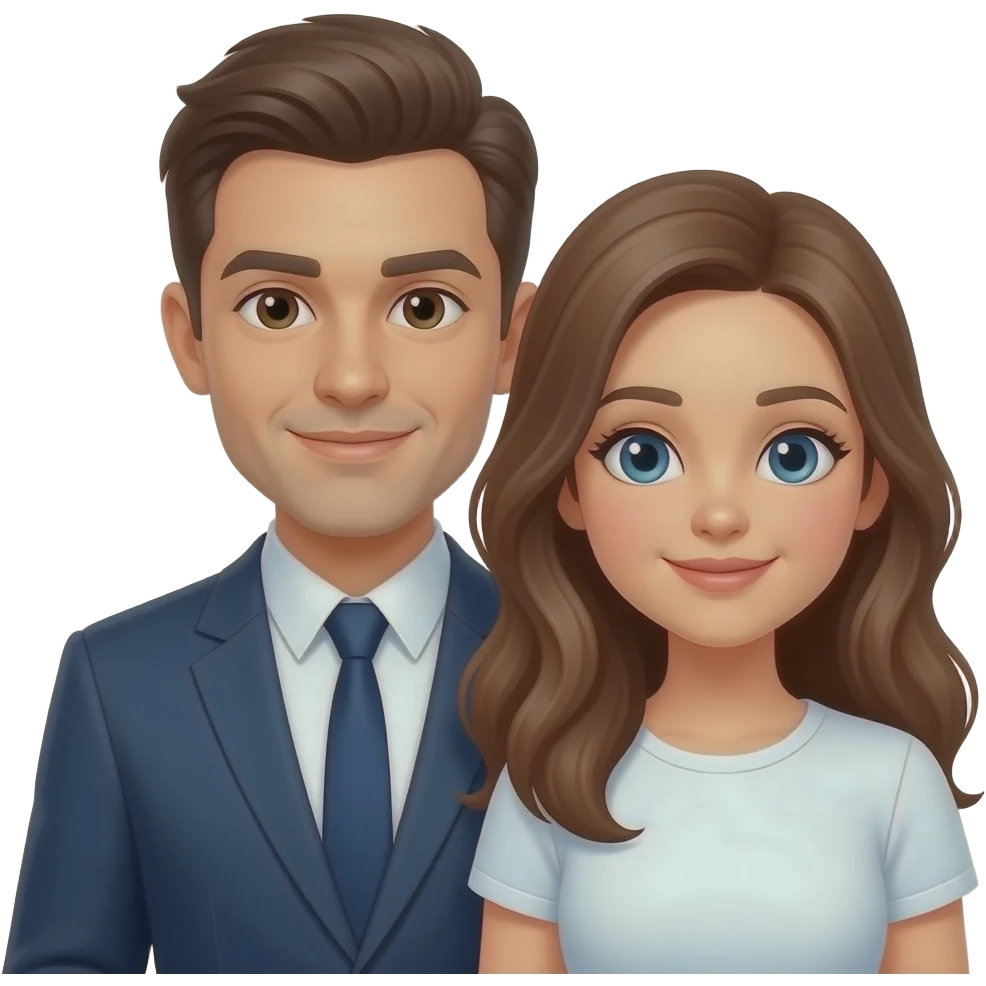 فتاه وحبيبها emoji