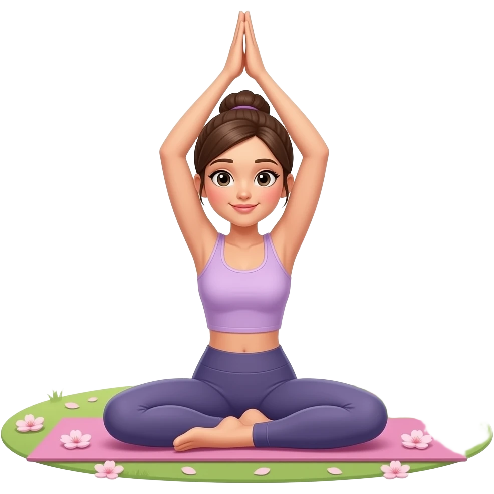 👩🏼🧘🏼‍♀️🎶🌸🌳 emoji