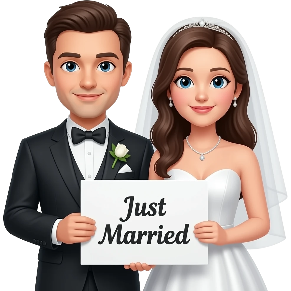 Generate a sticker just married emoji