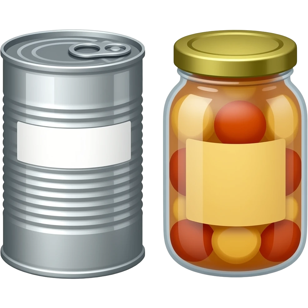 vector flat Canned & Jarred emoji