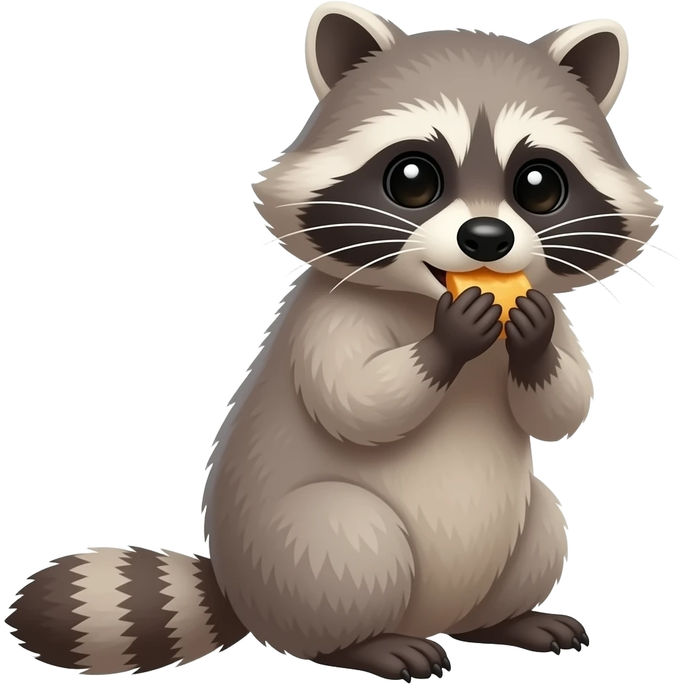 mapache eating emoji