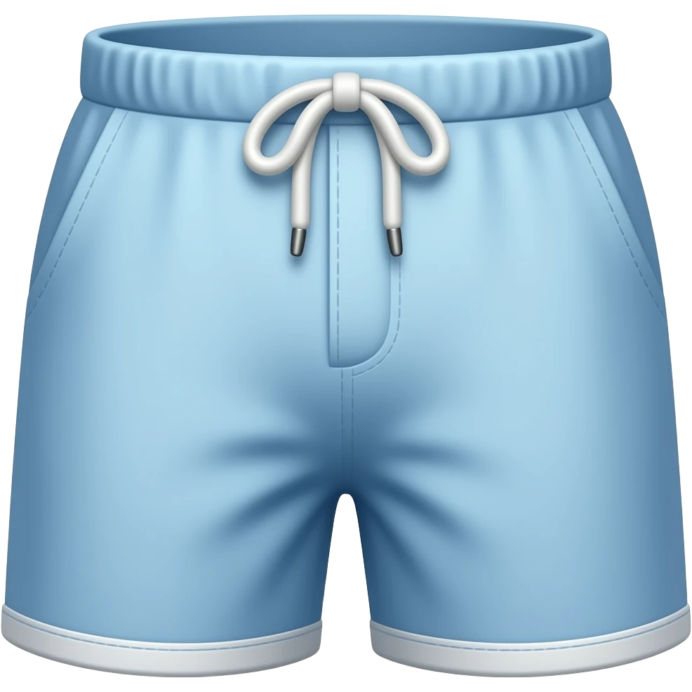 realistic blue and white shorts emoji