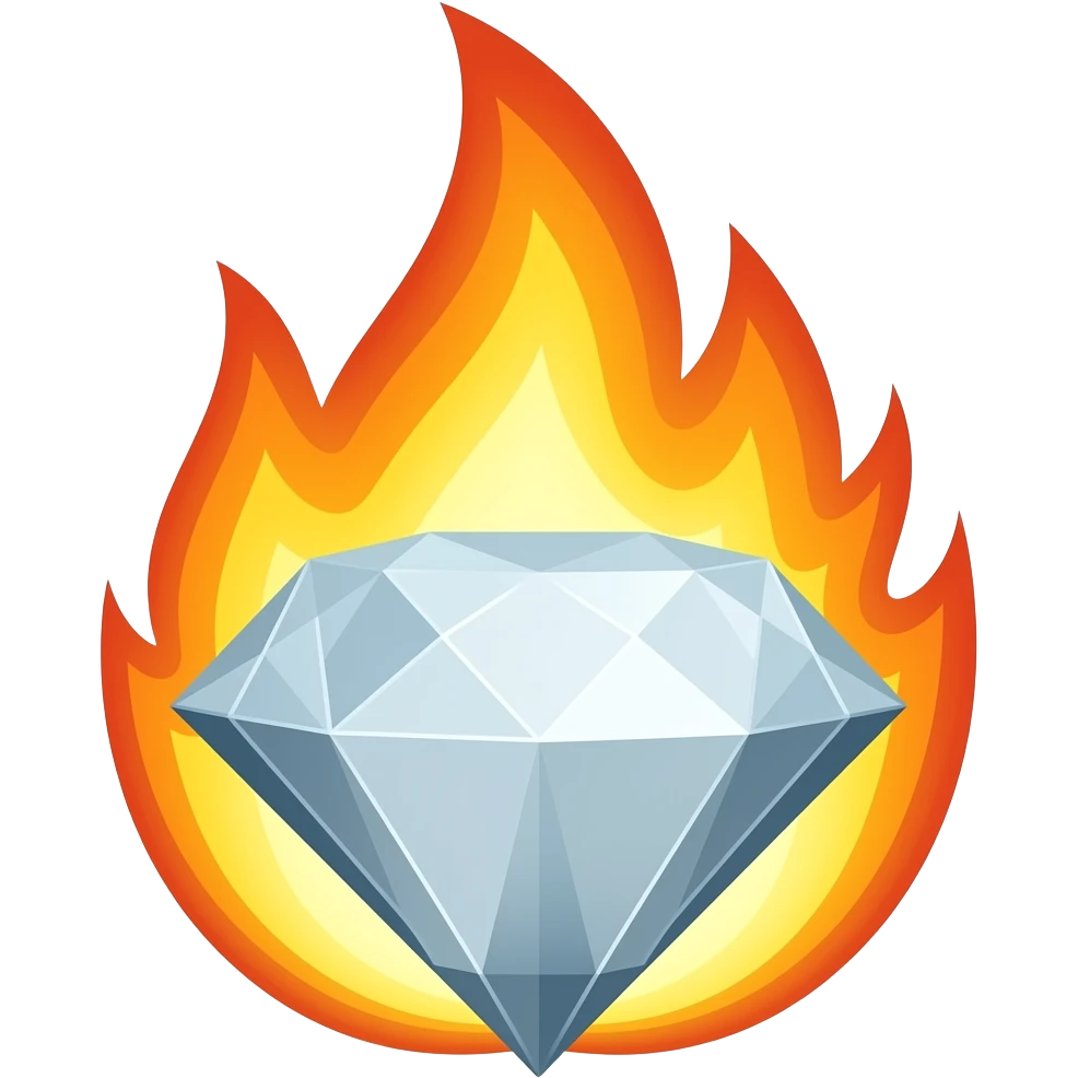 diamond on fire emoji