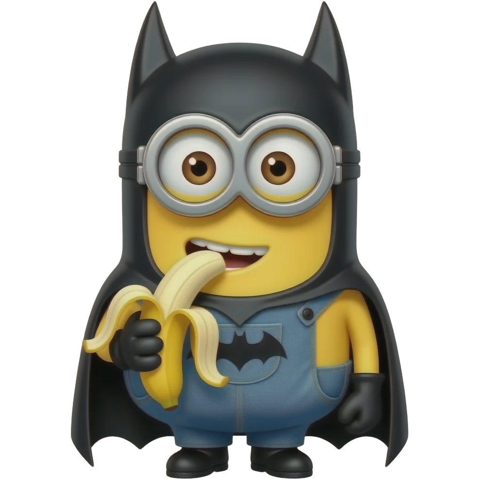 Minion batman comiendo banana emoji