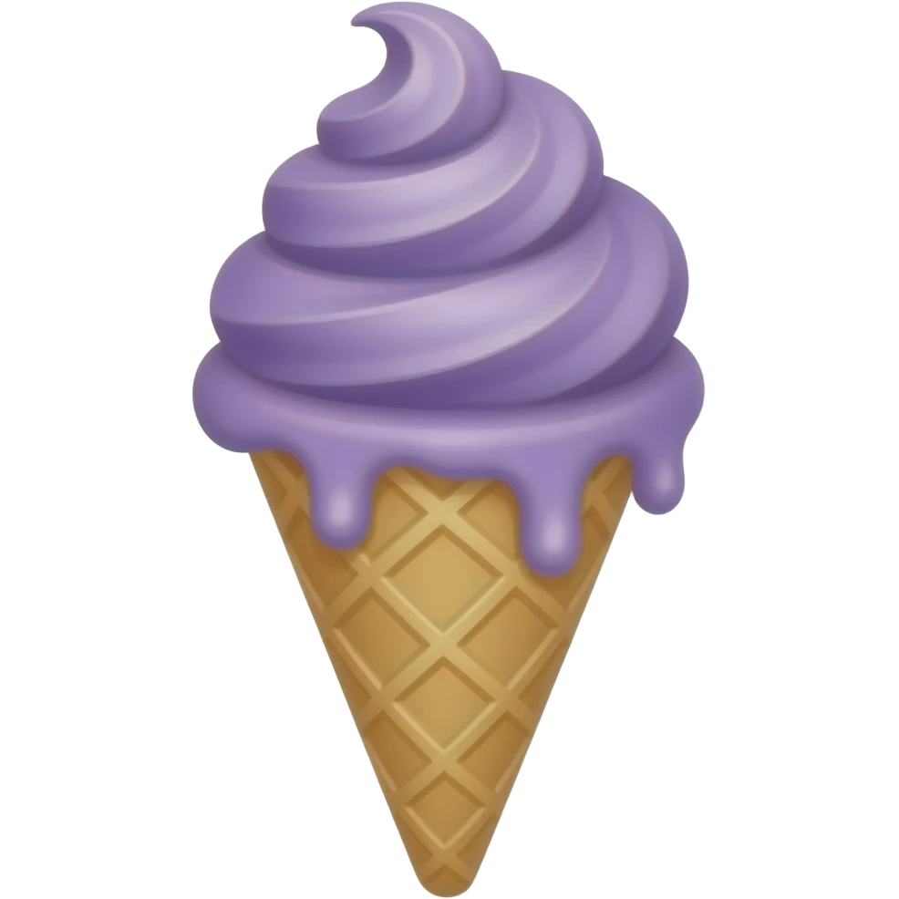 Un helado de color morado emoji