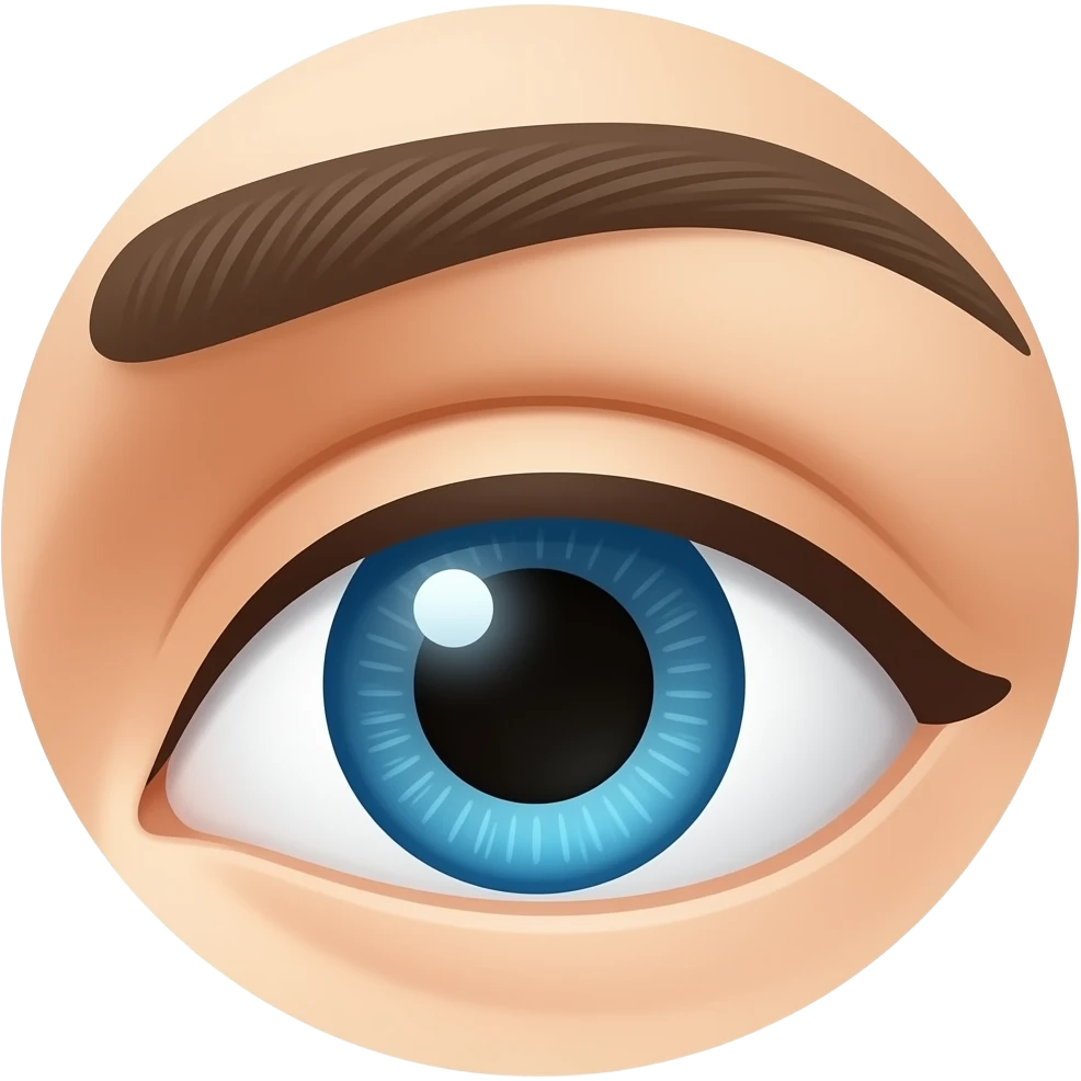 closed eye, eye focus emoji