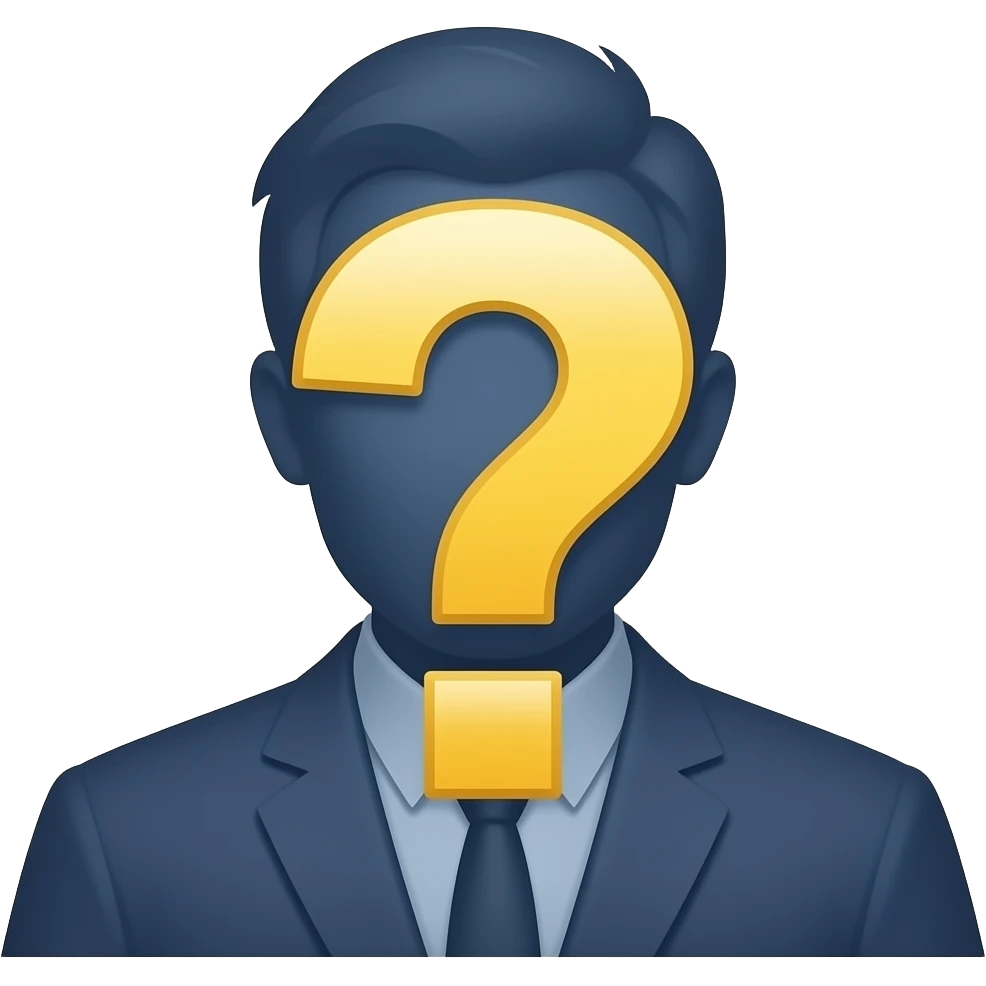 silhouette surprise avec un point d'interrogation devant emoji | AI ...