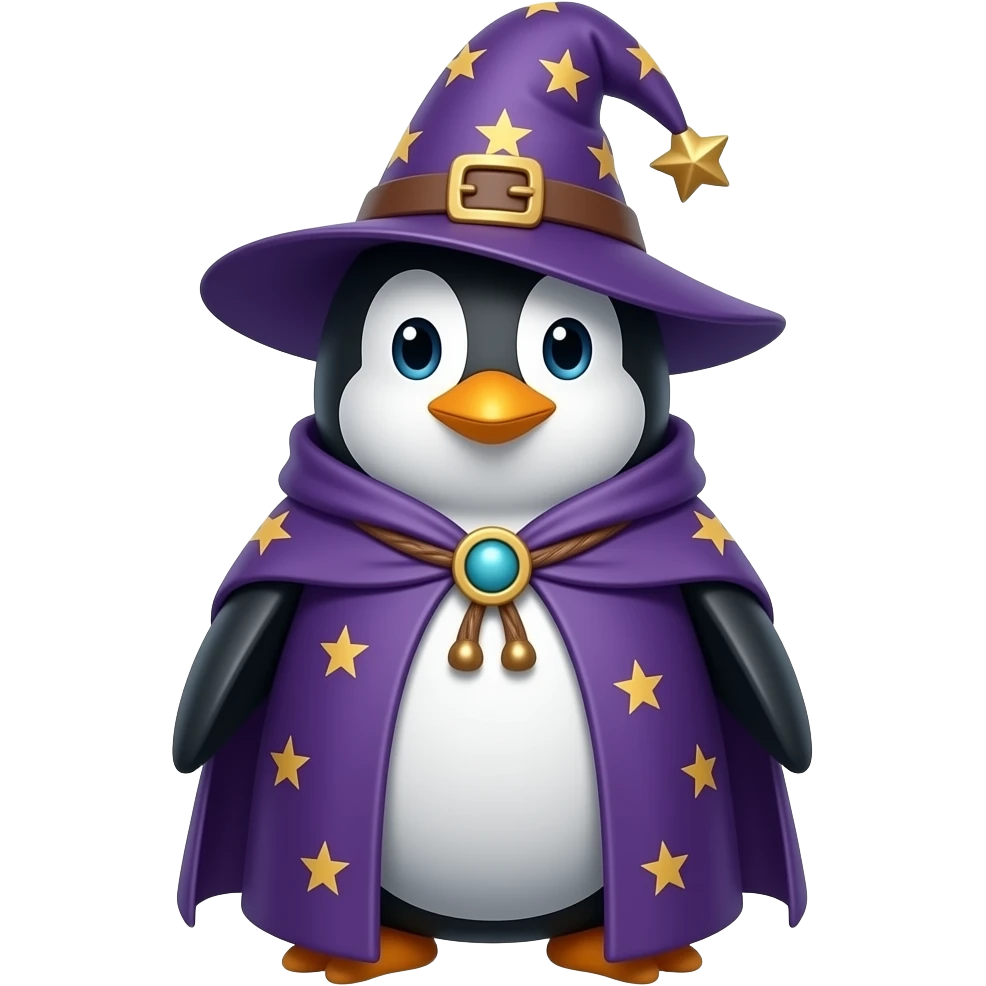Penguin Wizard emoji