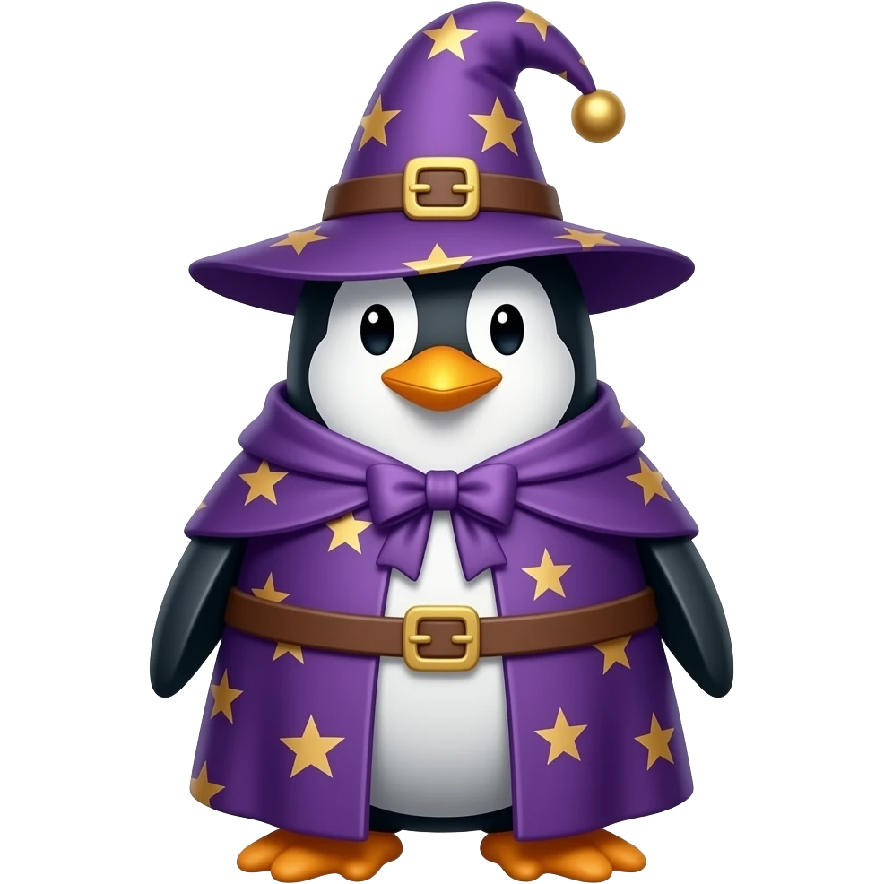 Penguin Wizard emoji