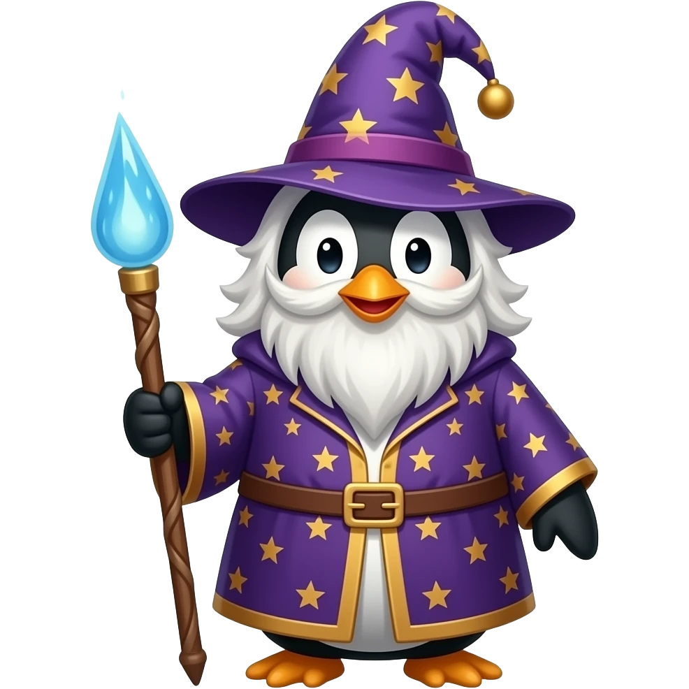 Penguin Wizard emoji