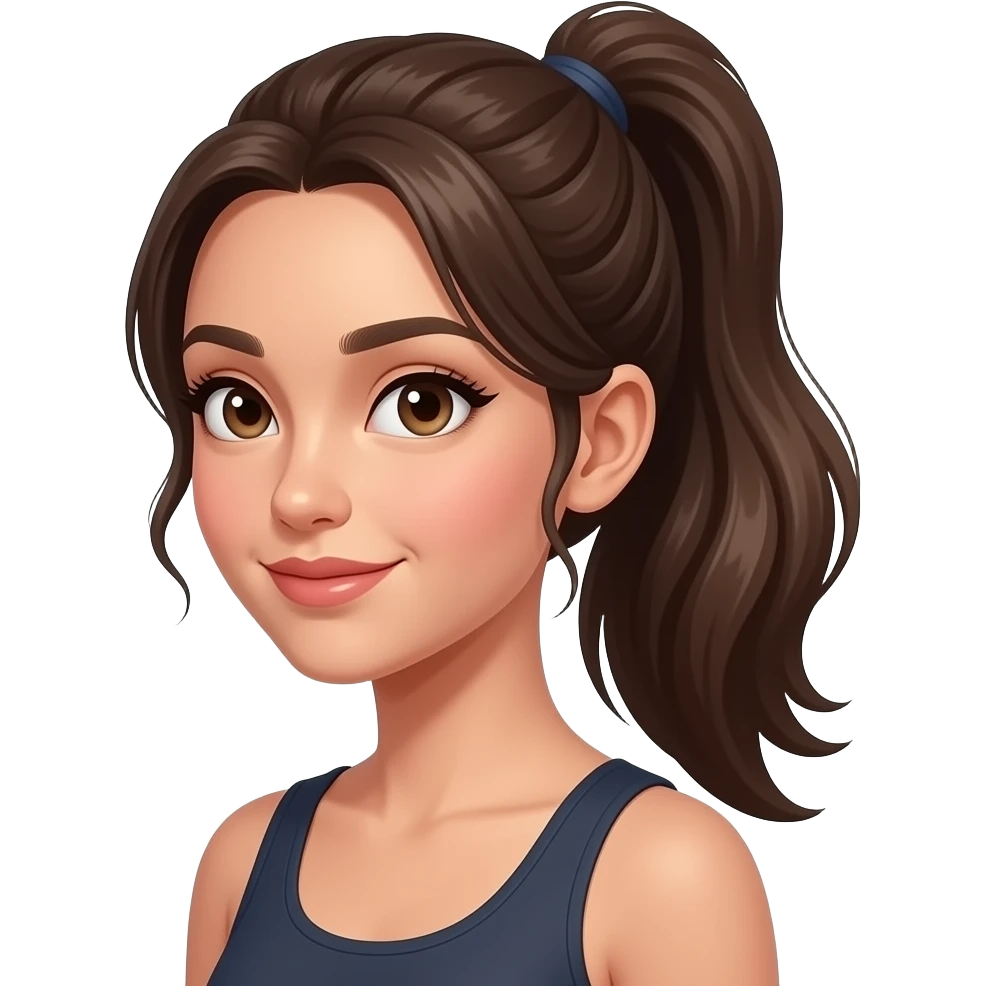 angelina with ponytail emoji
