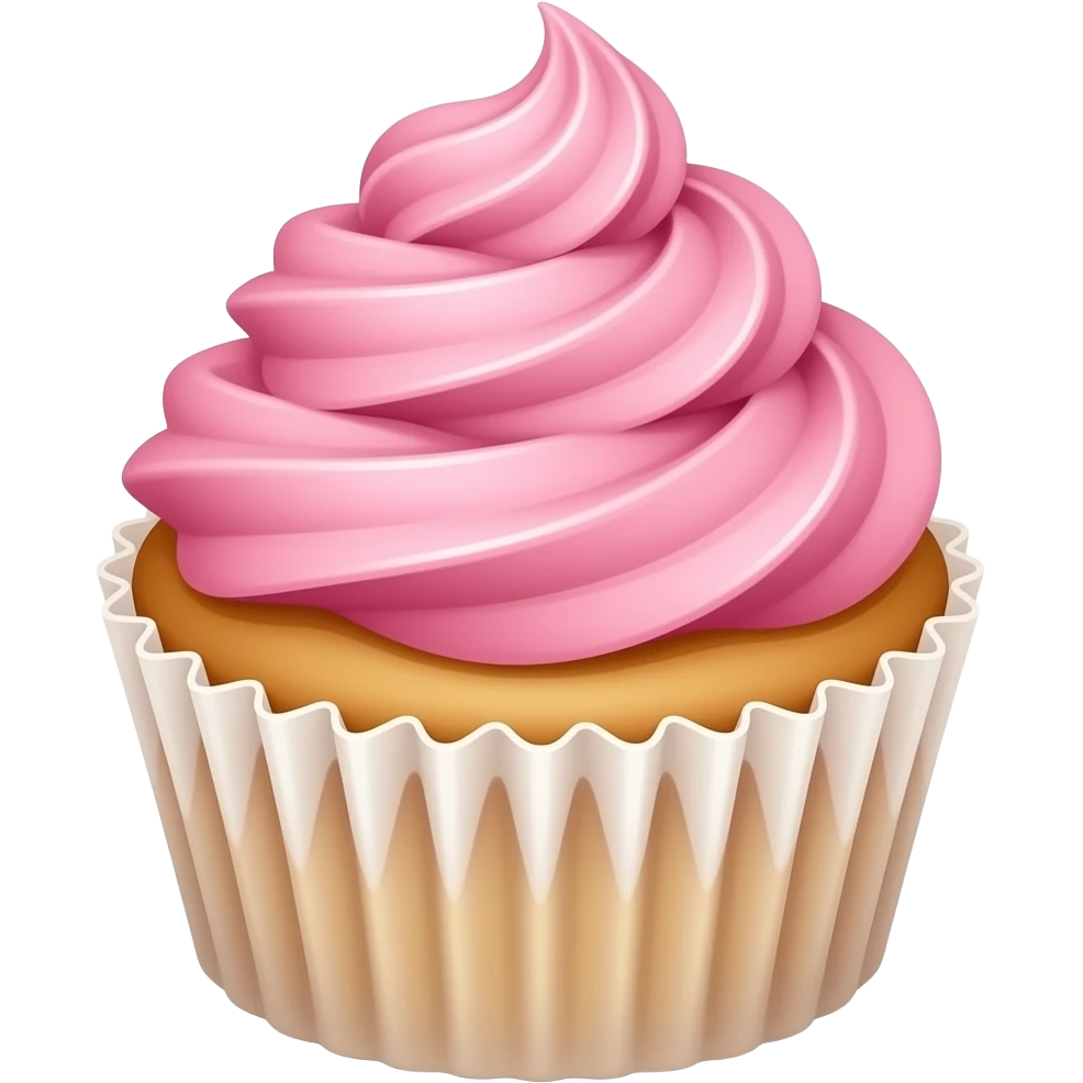 Cupcake with pink icing emoji