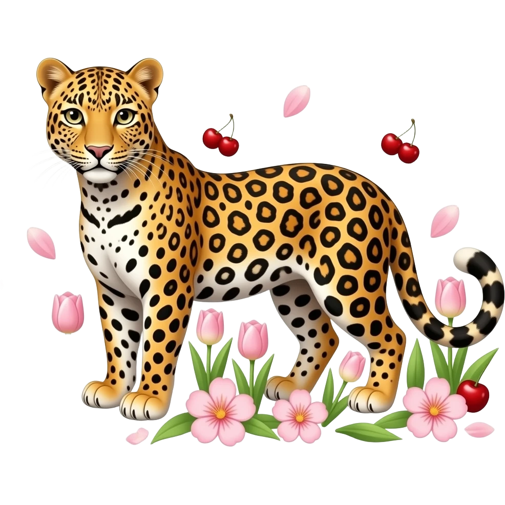 🐆🌸🌷 emoji
