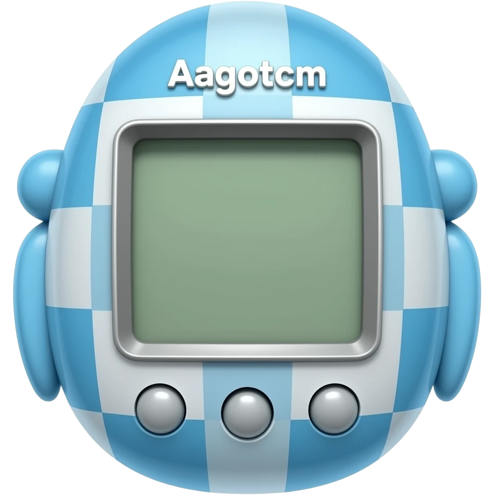 FRUTIGER AERO STYLED CHARACTERIZED TAMAGOTCHI emoji | AI Emoji Generator