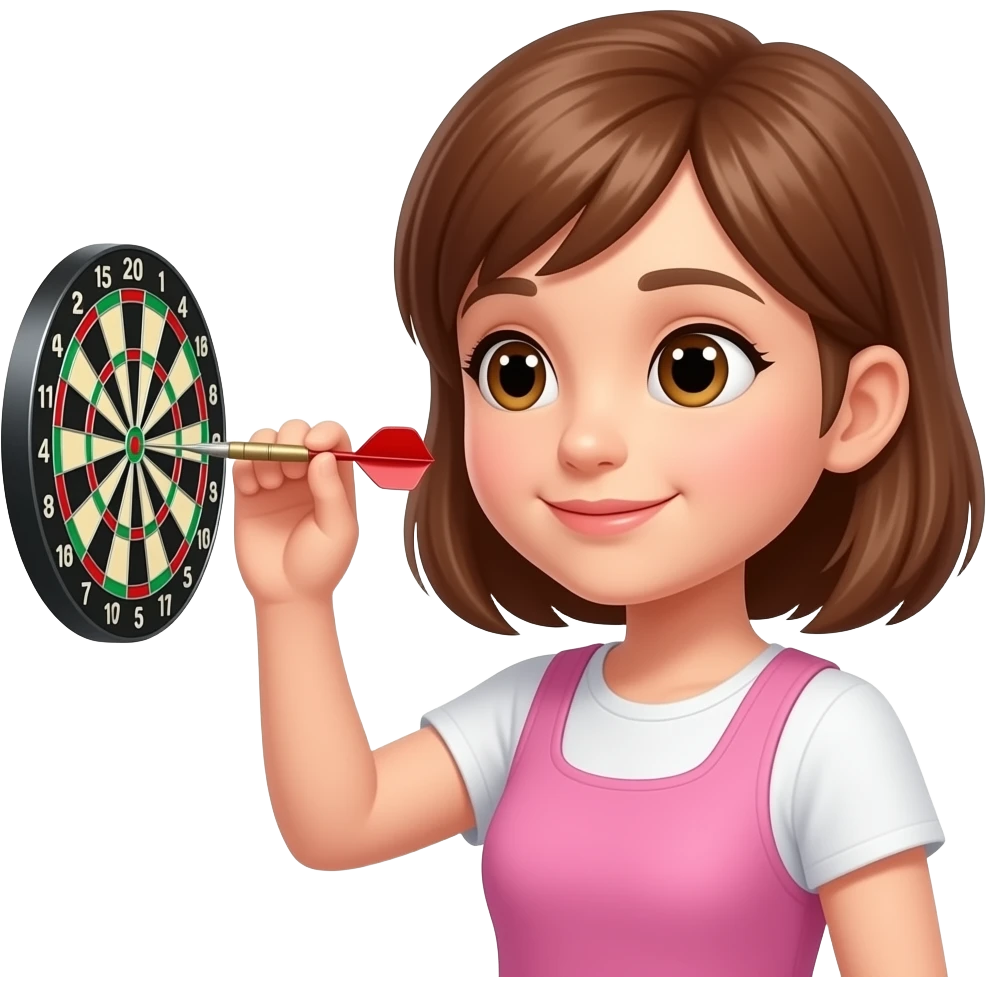 Girl playing darts emoji