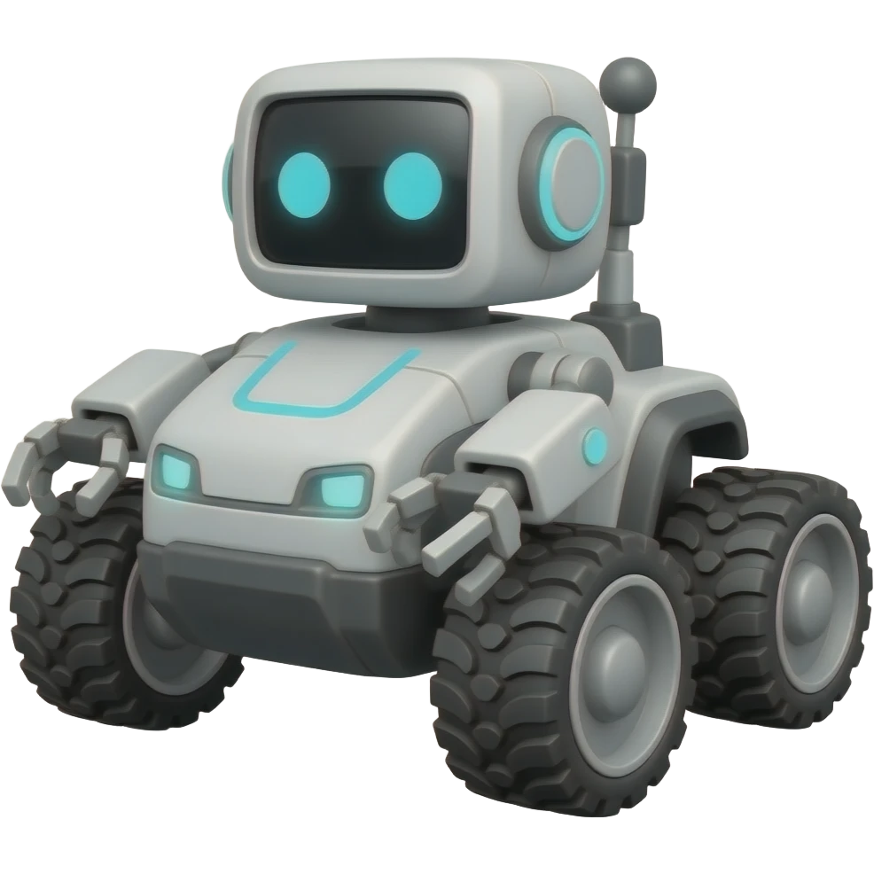 carré robot  tout  terrain course emoji