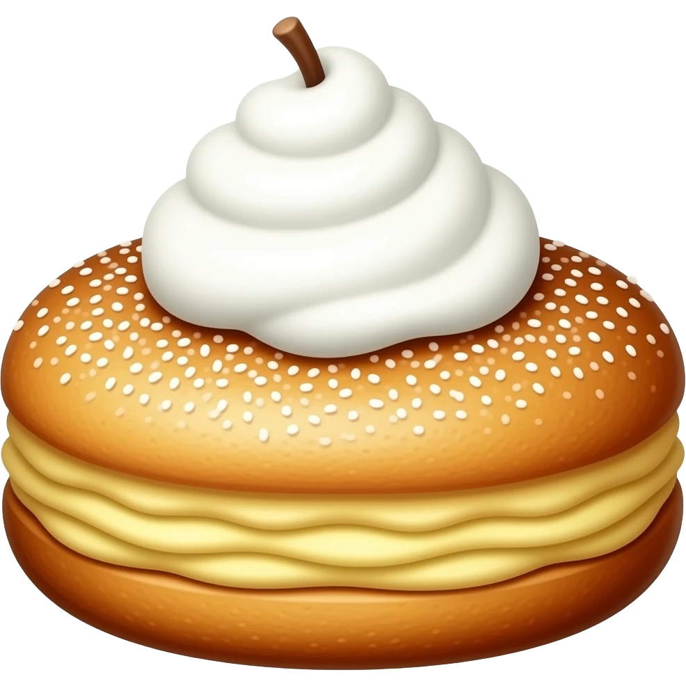 Beignet à la pomme et chantilly emoji