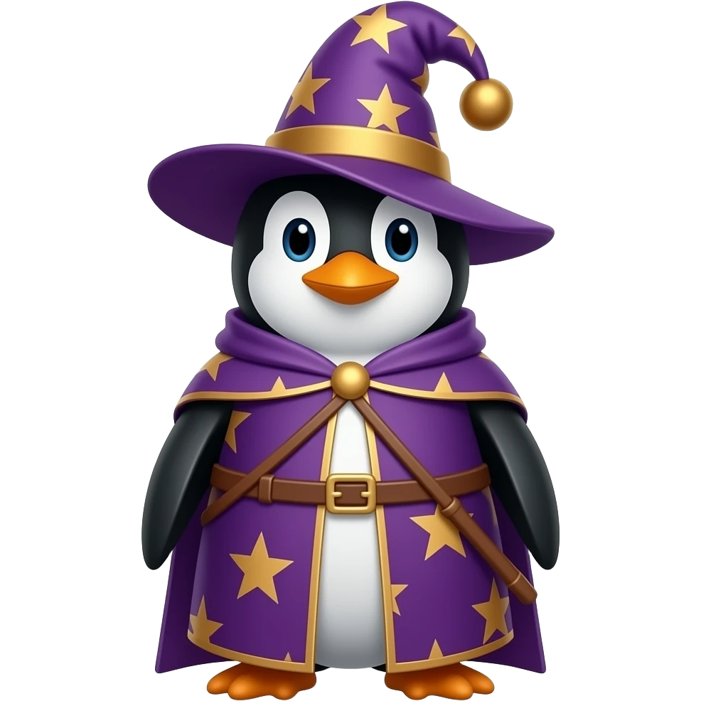Penguin Wizard emoji