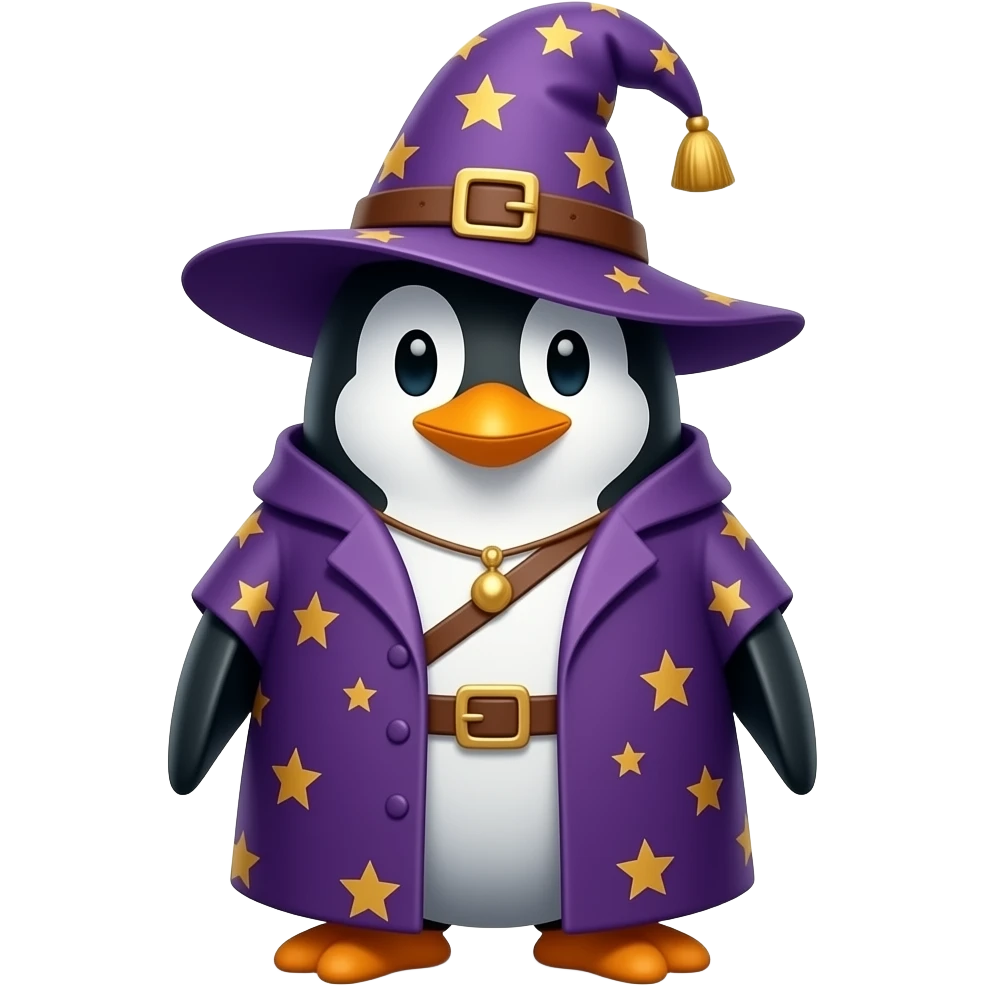 Penguin Wizard emoji