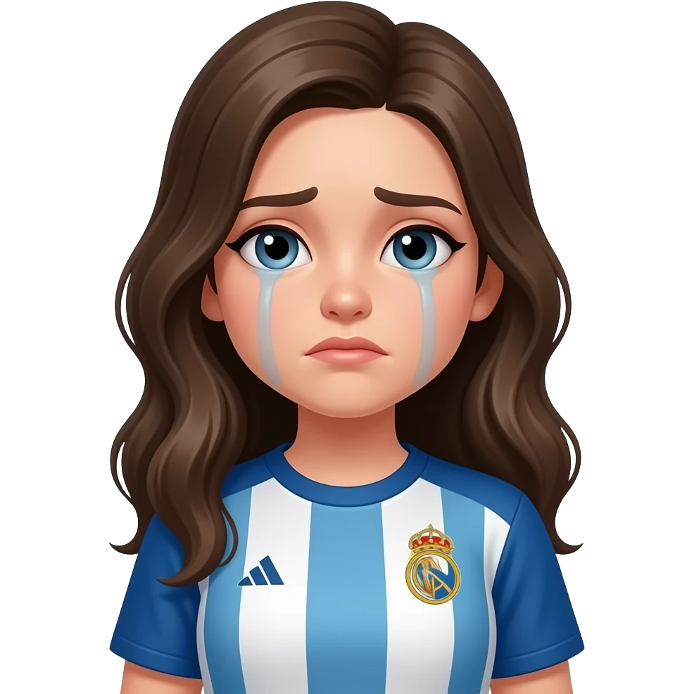 Chica madridista triste emoji