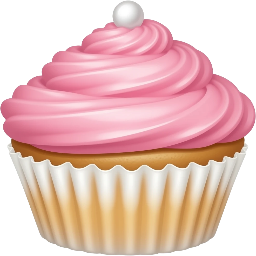 Cupcake with pink icing emoji