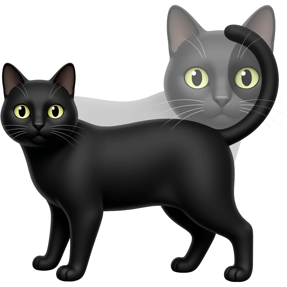 Gato preto emoji