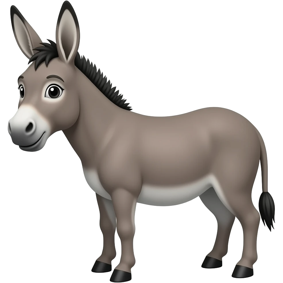 Funny donkey emoji