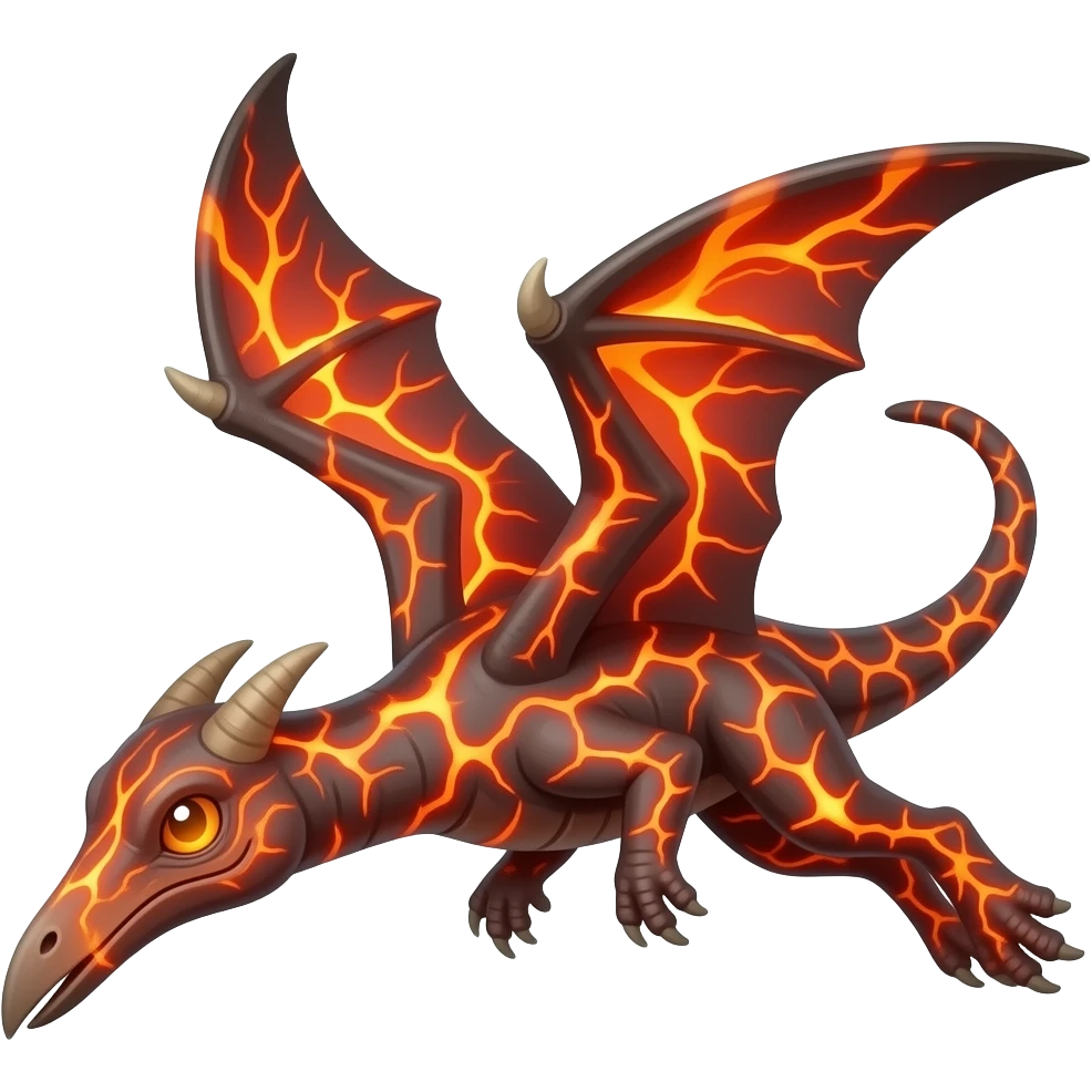 Bio-volcanic pterosaur emoji