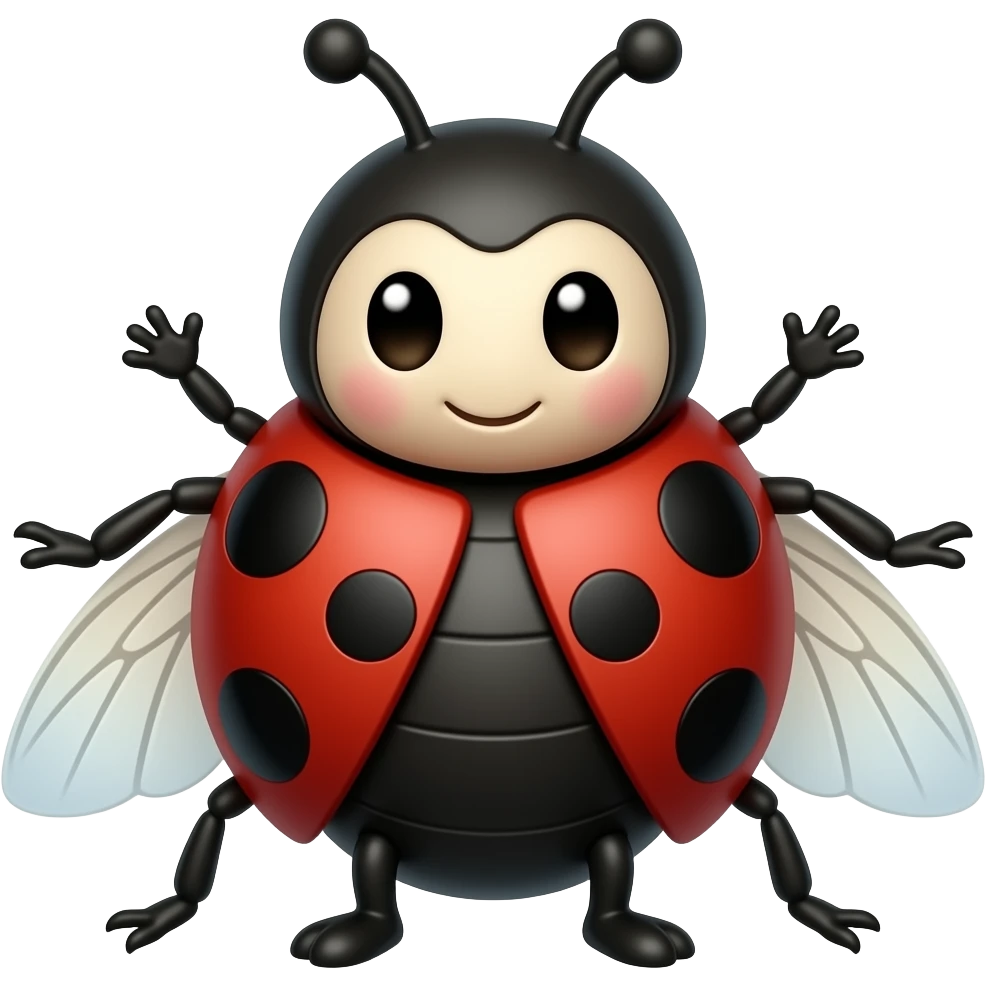 A cute looking ladybug emoji