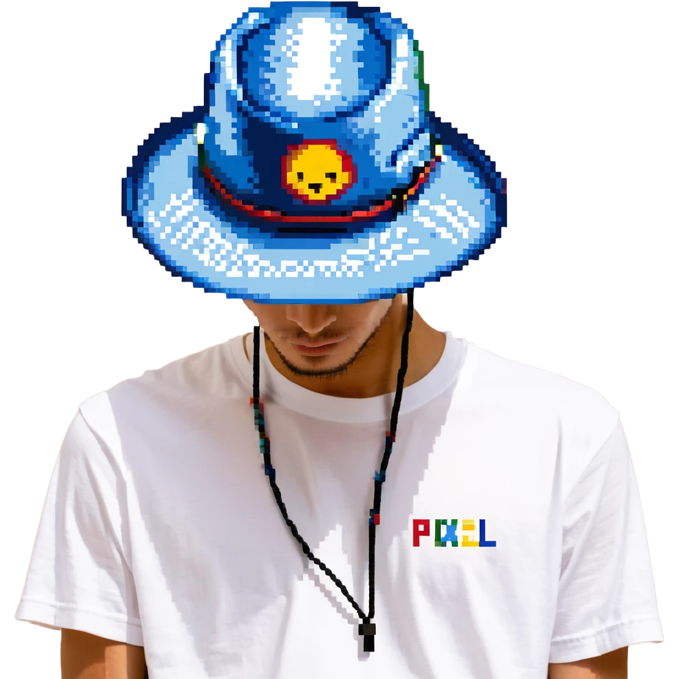 Синяя спортивная панамка со шнурком и надписью SPACEME, no background emoji