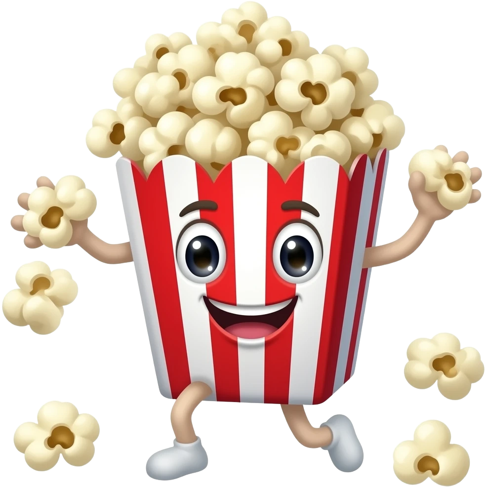 Popcorn dancing emoji
