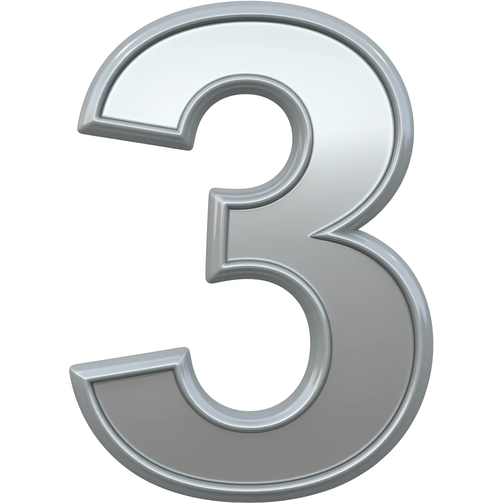 number 3 emoji