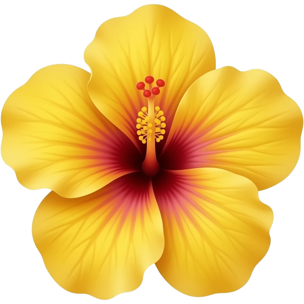 Yellow hibiscus emoji