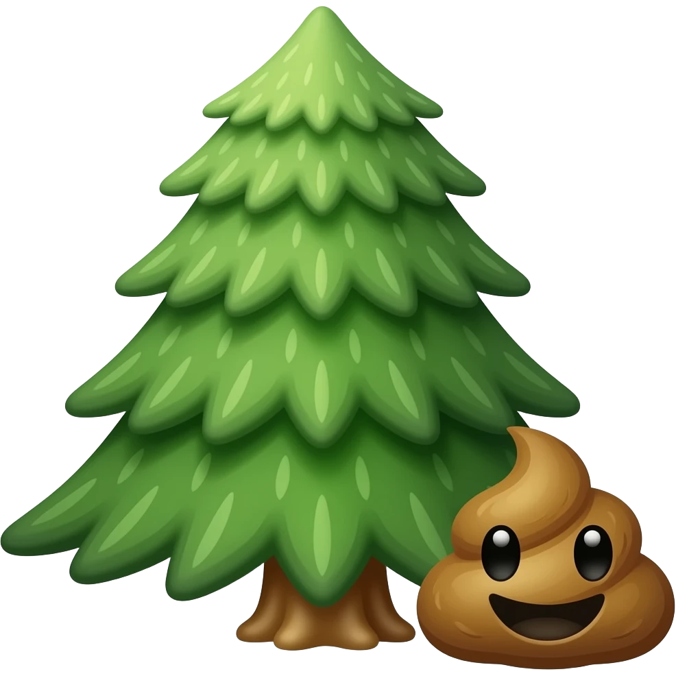 poop pine tree emoji