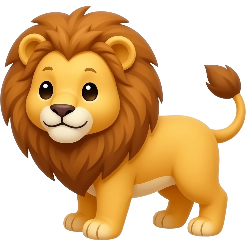 Cute lion emoji