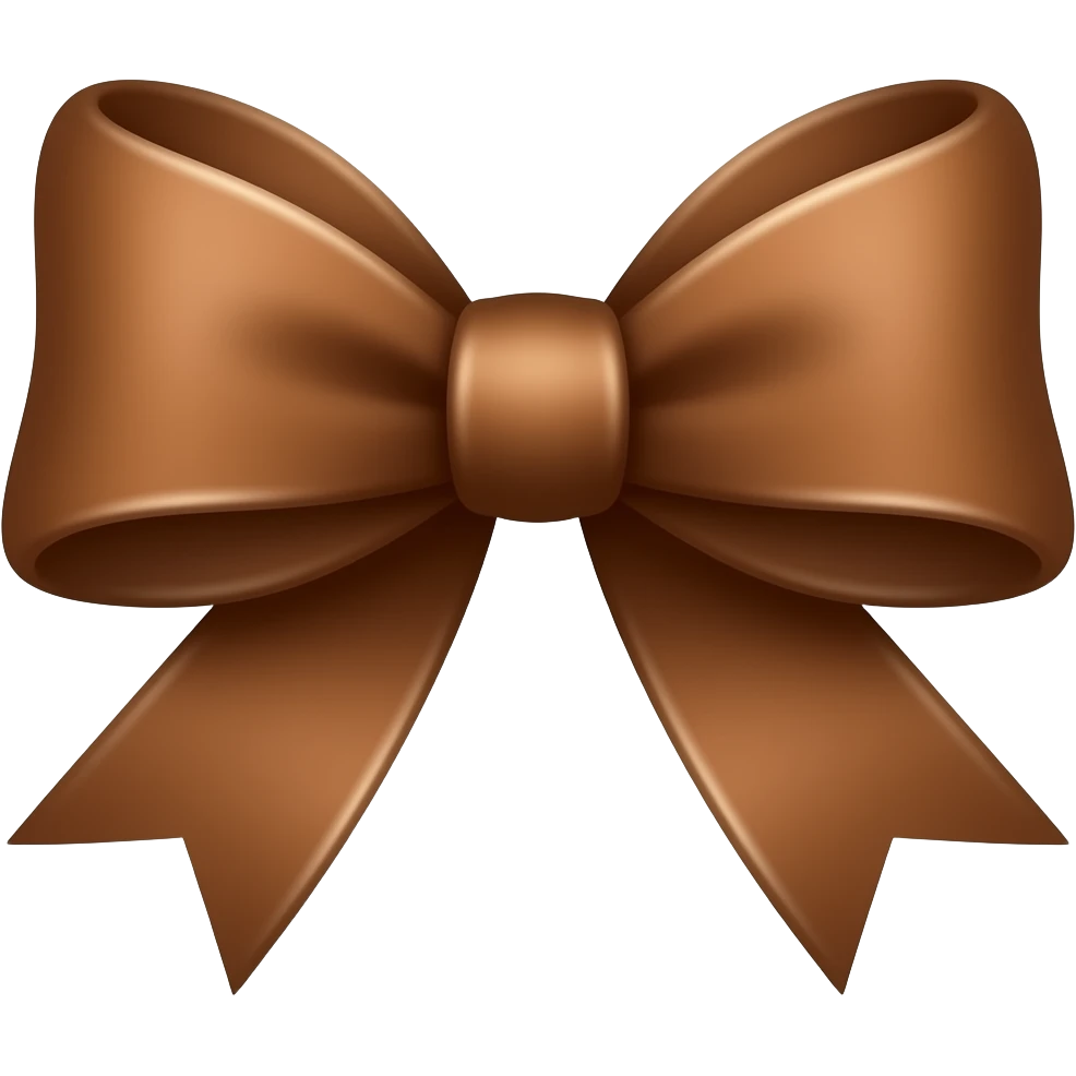 Маленький коричневый бантик emoji