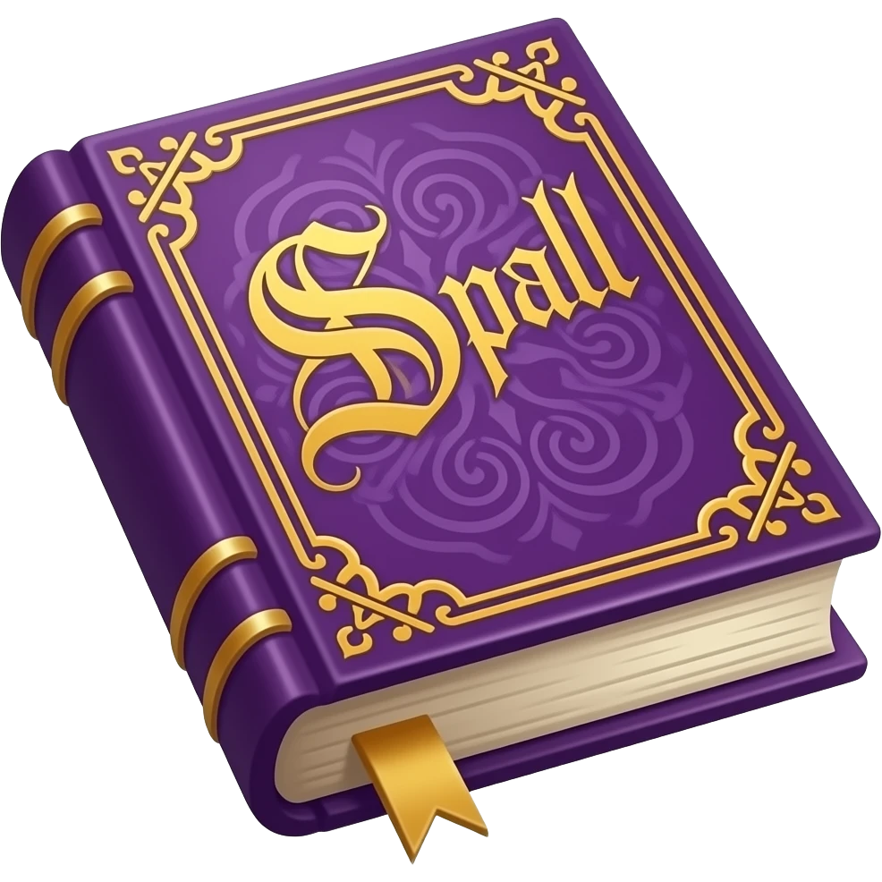 violet spell book emoji