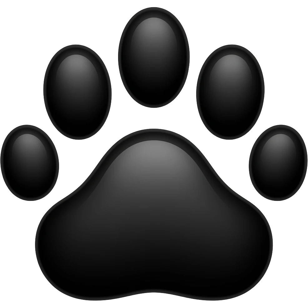 paws black emoji